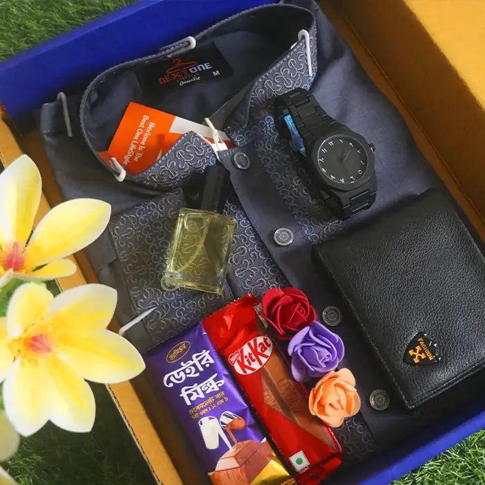 Mens Luxury Gift Box, Panjabi, Watch and Wallet 2 mens-luxury-gift-box-panjabi-watch-and-wallet-2