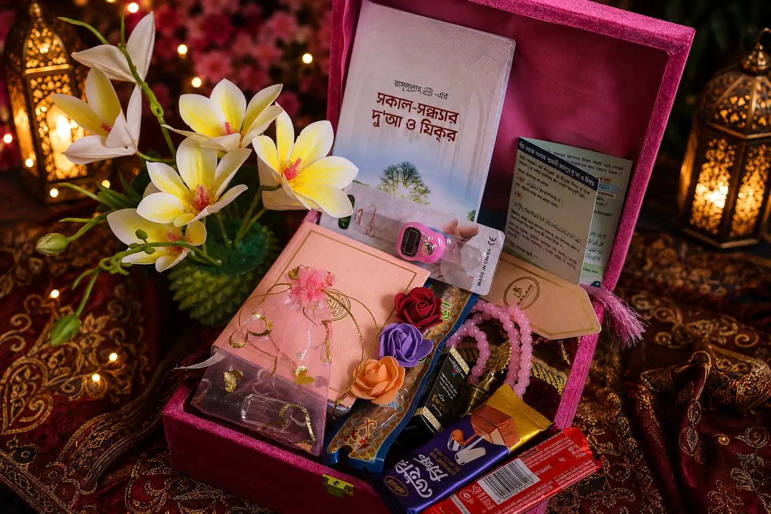 Islamic Gift Package for Ramadan Pink Color islamic-gift-package-for-ramadan-pink-color